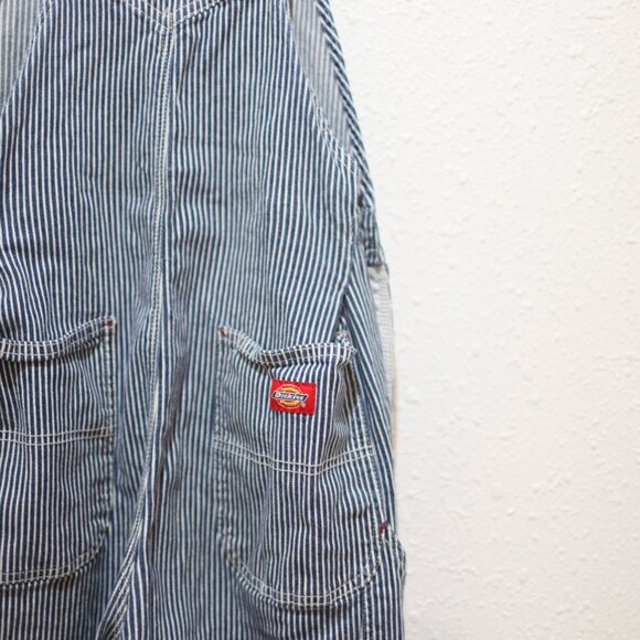 Dickies Hickory Stripe Carpenter Style Overalls jeans womens S - Picture 7 of 7